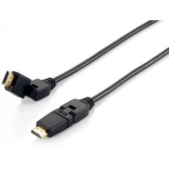 Cabo HDMI 2.0 Equip Swivel, 5 m, ficha rotativa
