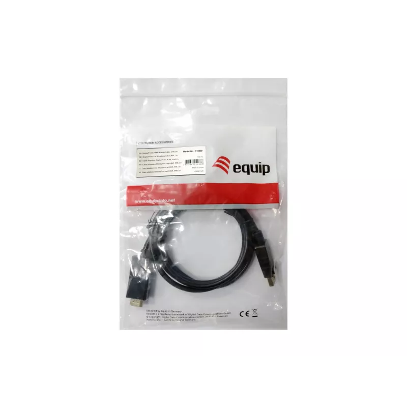Cabo adaptador DisplayPort para HDMI Equip, 2 m