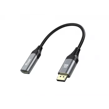 Adaptador DisplayPort 1.2 para HDMI Equip, 4K/60 Hz, 0,15 m, DisplayPort, HDMI, ficha, conector fêmea, reto