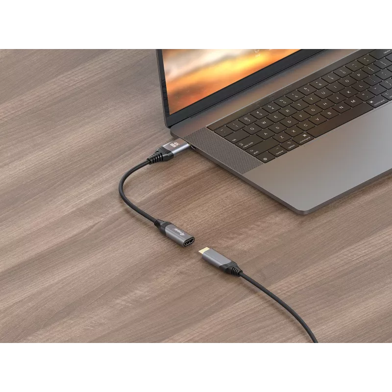 Adaptador DisplayPort 1.2 para HDMI Equip, 4K/60 Hz, 0,15 m, DisplayPort, HDMI, ficha, conector fêmea, reto