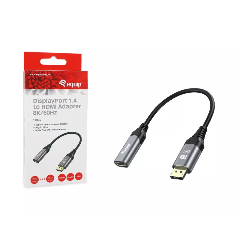 Adaptador DisplayPort 1.4 para HDMI Equip 8K 60 Hz 0,15 m
