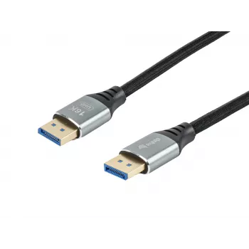 Cabo DisplayPort 2.1 Premium Equip, 1,0 m, 16K/60 Hz, 54 Gbit/s