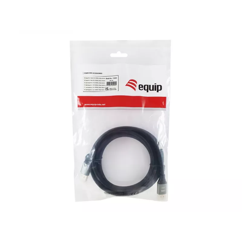 Cabo DisplayPort 2.1 Premium Equip, 3,0 m, 16K/60 Hz, 54 Gbit/s