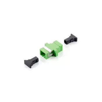 Acoplador SC APC Equip, monomodo simplex, SC/APC, verde, monomodo, 34,7 mm, 9,4 mm, 33 mm