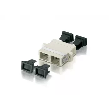 Adaptador/acoplador de fibra ótica SC Equip, OM1/OM2, SC, bege, multimodo, 7 g, 12 unid.