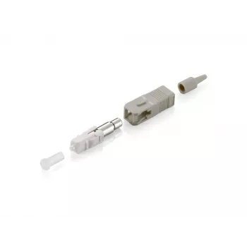 Conector SC Equip, multimodo, bege, SC, cinzento, multimodo, 8,95 mm, 7,3 mm, 38 mm