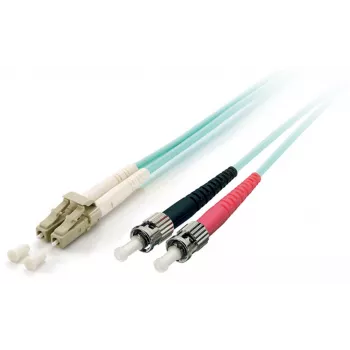 Cabo de patch de fibra ótica LC/ST Equip, OM3, 3 m, 3 m, OM3, LC, ST