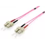 Cabo de patch de fibra ótica Equip SC/SC, OM4, 5 m