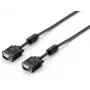 Cabo VGA Equip HD15, 10 m, VGA (D-Sub), VGA (D-Sub), ficha, ficha, preto