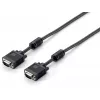 Cabo VGA Equip HD15, 8 m, 8 m, VGA (D-Sub), VGA (D-Sub), ficha, ficha, preto