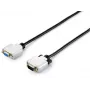 Cabo de extensão VGA Equip HD15, 1,8 m, VGA (D-Sub), VGA (D-Sub), ficha, conector fêmea, preto, prateado