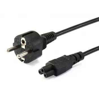 Cabo de alimentação Equip 112151, preto, 3 m, ficha de rede tipo F, conector fêmea C5