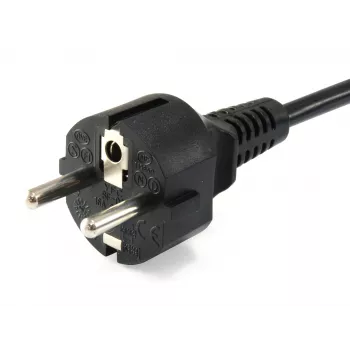 Cabo de alimentação Equip 112151, preto, 3 m, ficha de rede tipo F, conector fêmea C5