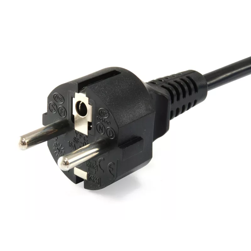 Cabo de alimentação Equip 112151, preto, 3 m, ficha de rede tipo F, conector fêmea C5