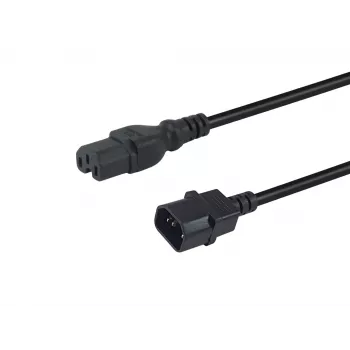Cabo de alimentação Equip 112171 preto, 3 m, conector fêmea C14, conector fêmea C15