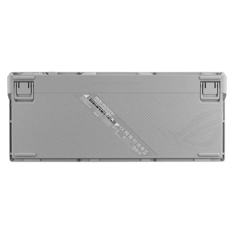 Teclado gaming ASUS ROG Azoth branco, USB + RF sem fios + Bluetooth, QWERTZ alemão