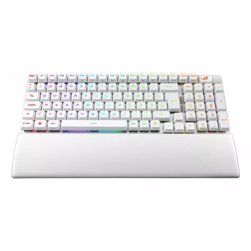 Teclado gaming ASUS ROG Strix Scope II 96 RX Wireless, USB + RF sem fios + Bluetooth, branco