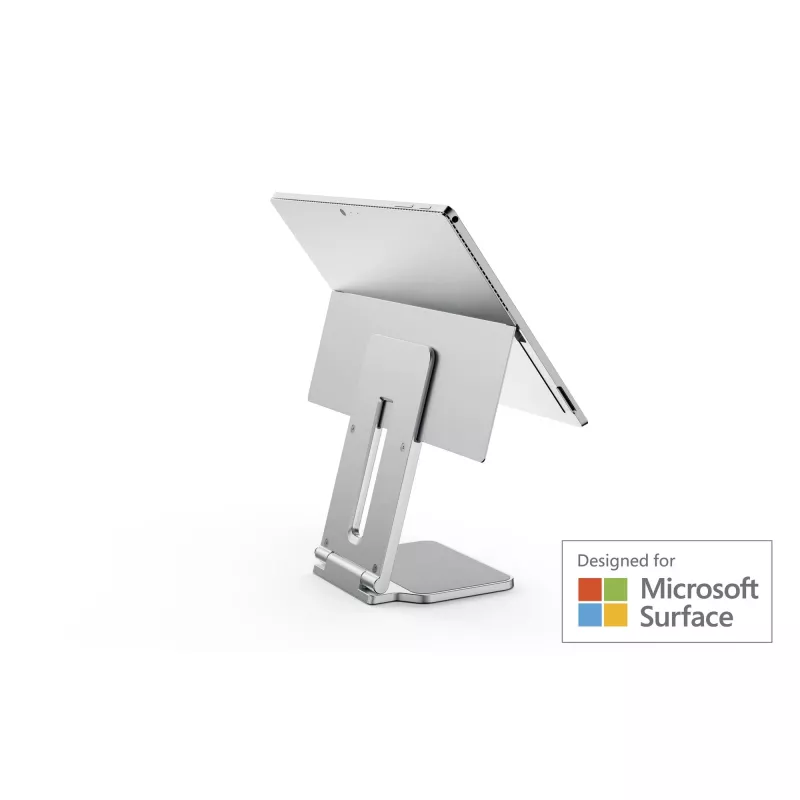 Suporte elevado Kensington para Surface, Platina, Alumínio, Borracha, Poliuretano termoplástico (TPU), Zinco, 126,4 mm, 139,3 mm, 193 mm, 612 g