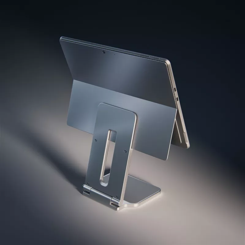 Suporte elevado Kensington para Surface, Platina, Alumínio, Borracha, Poliuretano termoplástico (TPU), Zinco, 126,4 mm, 139,3 mm, 193 mm, 612 g