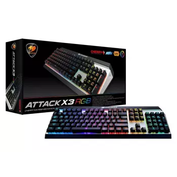 COUGAR CGR-WM1MB-ATR Teclado Gaming USB QWERTY Inglês Alumínio, Preto
