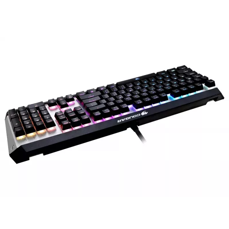 COUGAR CGR-WM1MB-ATR Teclado Gaming USB QWERTY Inglês Alumínio, Preto