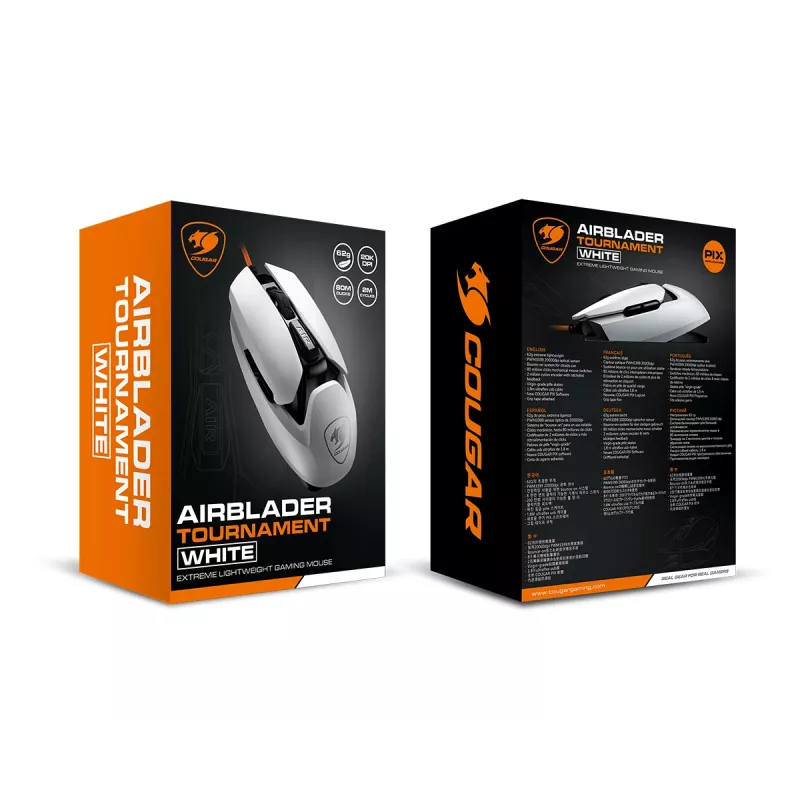 Rato Gaming COUGAR AirBlader Tournament, com fios, Branco