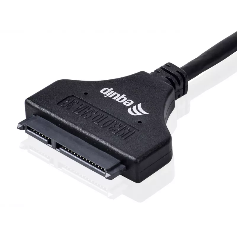 Adaptador Equip USB 3.0 para SATA, Preto, 5 Gbit/s, CE, 50 mm, 9,5 mm, 550 mm