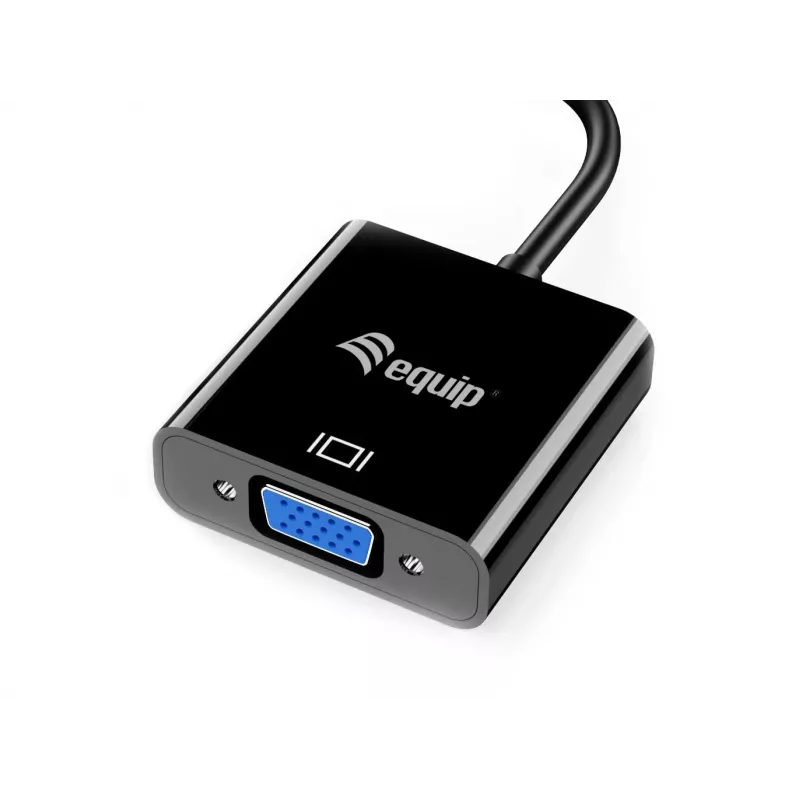 Adaptador Equip USB 3.0 para VGA, 3.2 Gen 1 (3.1 Gen 1), USB Type-A, saída VGA (D-Sub), 1920 x 1080 píxeis