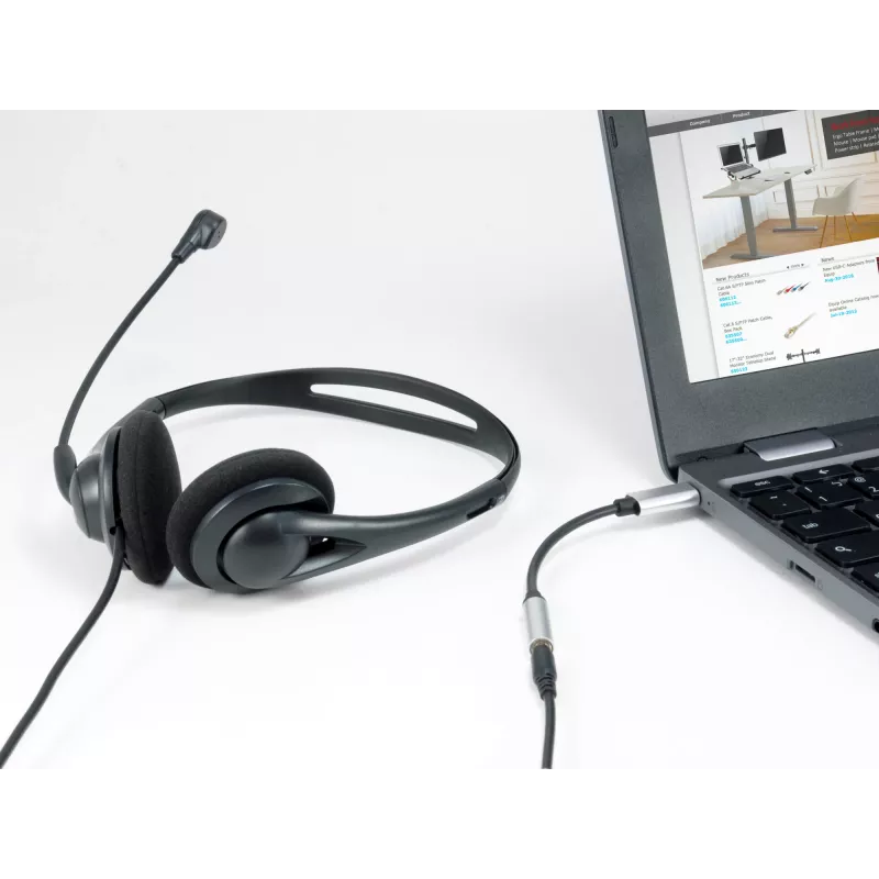 Adaptador DAC de áudio USB-C para 3,5 mm Equip
