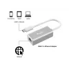 Adaptador de rede USB Type-C para RJ45 Gigabit Equip, com fios, USB Type-C, Ethernet, 1000 Mbit/s, prateado