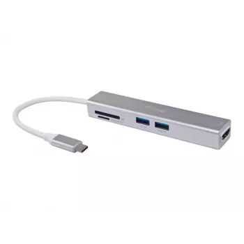 Adaptador multifunções USB-C 5 em 1 Equip