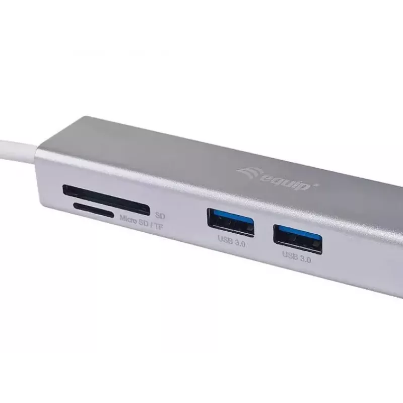 Adaptador multifunções USB-C 5 em 1 Equip