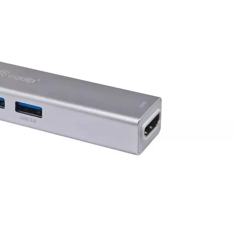 Adaptador multifunções USB-C 5 em 1 Equip