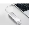 Equip 133481 hub USB-C de 3 portas USB 3.0 com adaptador Gigabit, USB 3.2 Gen 1, USB Type-A