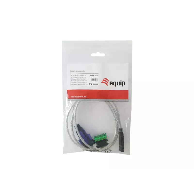 Cabo adaptador Equip USB-A para série RS-422/485 DB9, cinzento, 1,5 m, USB Type-A, DB-9, ficha, ficha