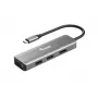 Adaptador Equip USB-C para HDMI/DisplayPort/VGA/USB, USB Type-C, saída HDMI, saída DisplayPort, saída VGA (D-Sub), 3840 x 2160 píxeis