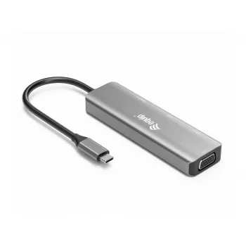 Adaptador Equip USB-C para HDMI/DisplayPort/VGA/USB, USB Type-C, saída HDMI, saída DisplayPort, saída VGA (D-Sub), 3840 x 2160 píxeis
