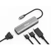 Adaptador Equip USB-C para HDMI/DisplayPort/VGA/USB, USB Type-C, saída HDMI, saída DisplayPort, saída VGA (D-Sub), 3840 x 2160 píxeis