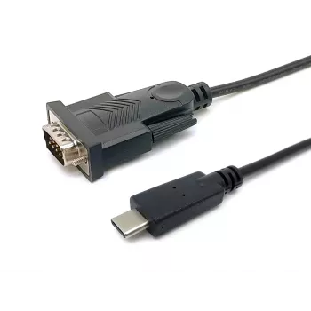 Cabo Equip USB-C para série DB9 M/M 1,5 m preto