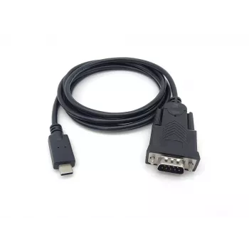 Cabo Equip USB-C para série DB9 M/M 1,5 m preto