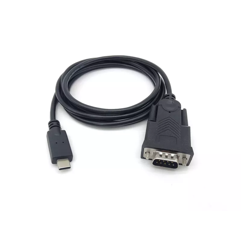 Cabo Equip USB-C para série DB9 M/M 1,5 m preto