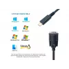 Cabo Equip USB-C para série DB9 M/M 1,5 m preto