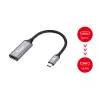 Adaptador Equip USB-C para HDMI 2.0, 4K/60 Hz, 0,15 m, USB Type-C, HDMI, ficha, conector fêmea, reto