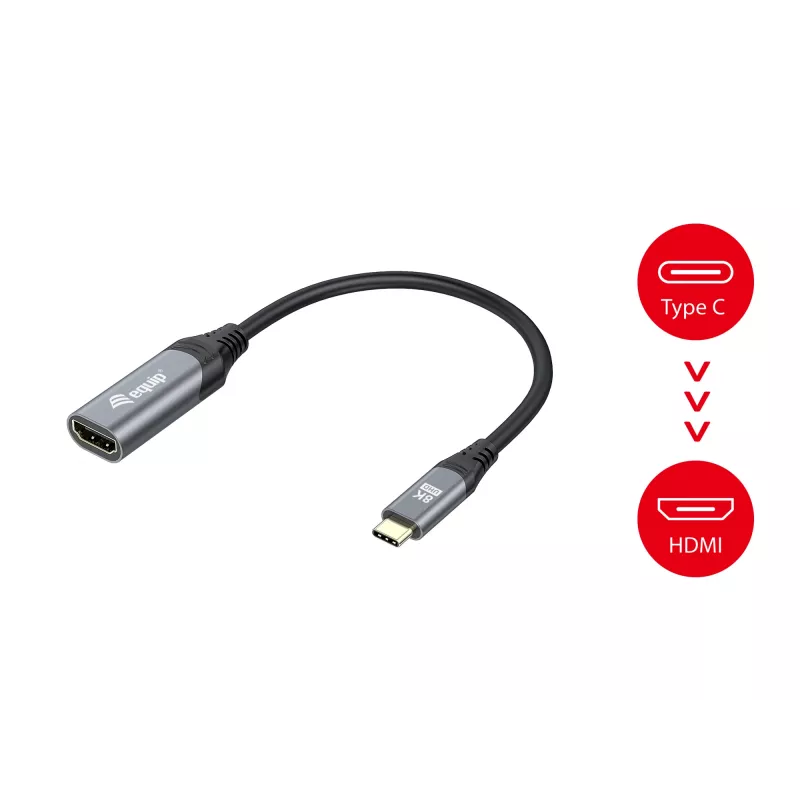 Adaptador Equip USB-C para HDMI 2.1 8K 30 Hz 0,15 m
