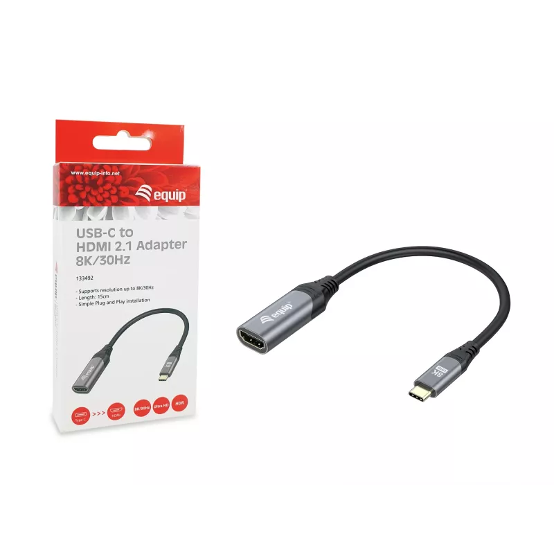 Adaptador Equip USB-C para HDMI 2.1 8K 30 Hz 0,15 m