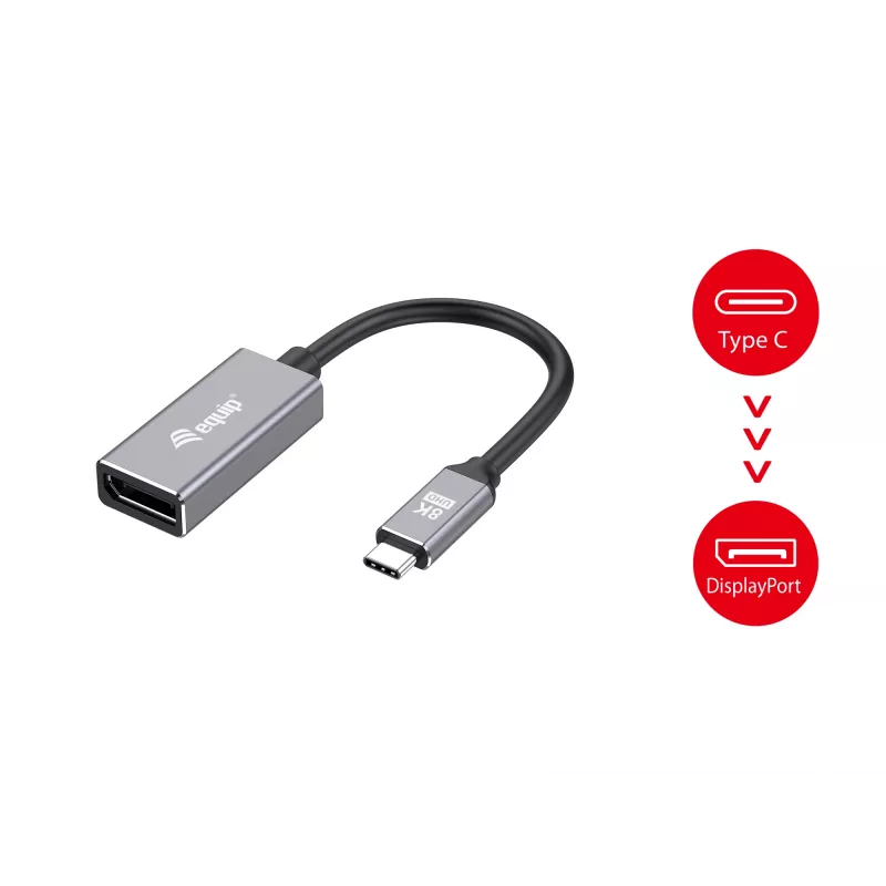Adaptador Equip USB-C para DisplayPort 1.4 8K 30 Hz 0,15 m