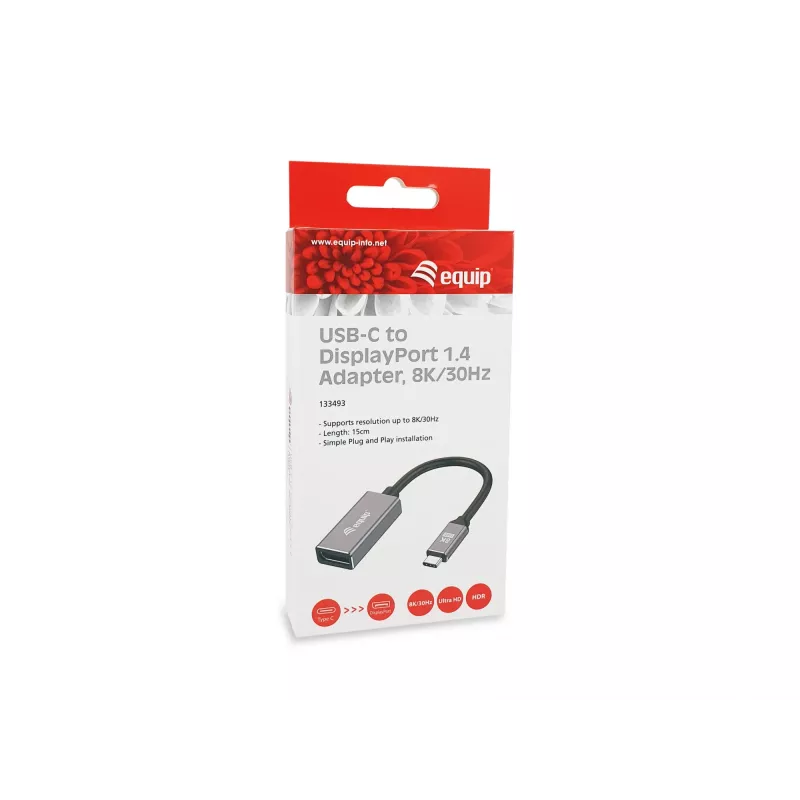 Adaptador Equip USB-C para DisplayPort 1.4 8K 30 Hz 0,15 m