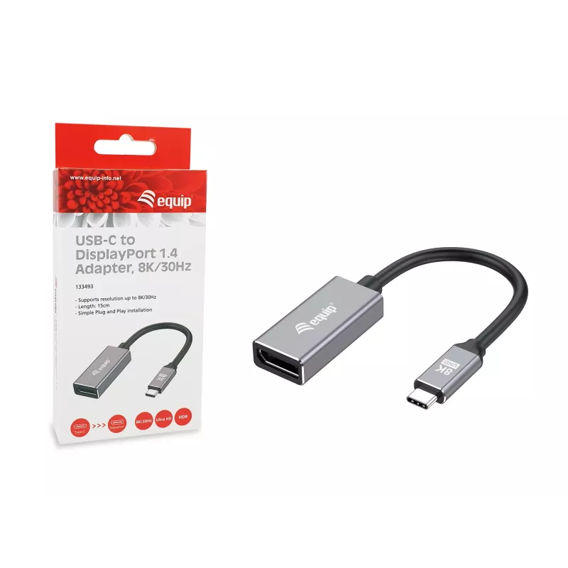Adaptador Equip USB-C para DisplayPort 1.4 8K 30 Hz 0,15 m