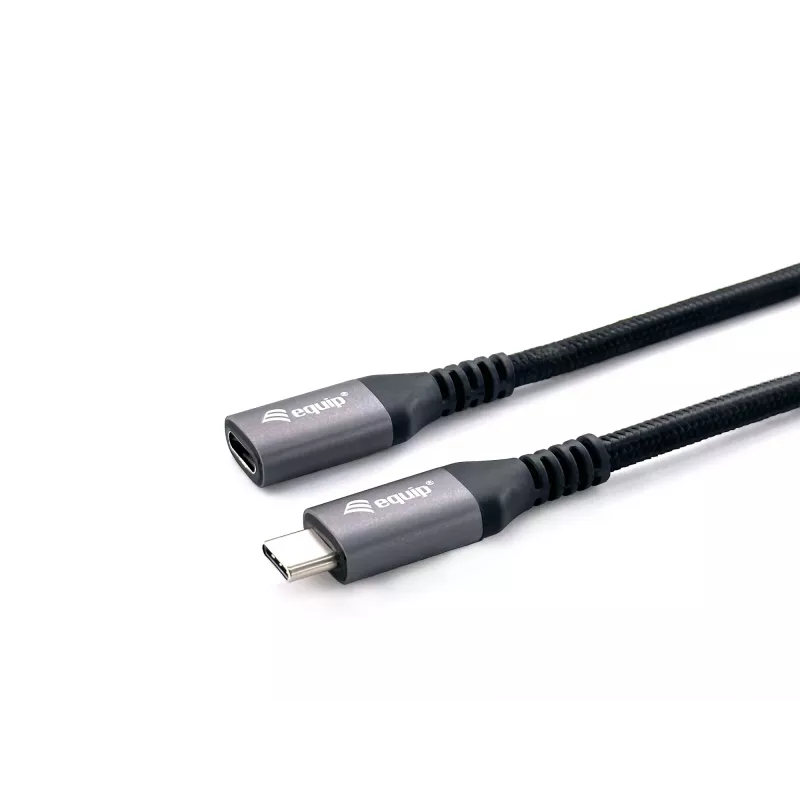 Cabo de extensão Equip USB 3.2 Gen 2 C para C, M/F, 0,5 m, 4K/60 Hz, 10 Gbit/s