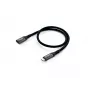 Cabo de extensão Equip USB 3.2 Gen 2 C para C, M/F, 1,0 m, 4K/60 Hz, 10 Gbit/s